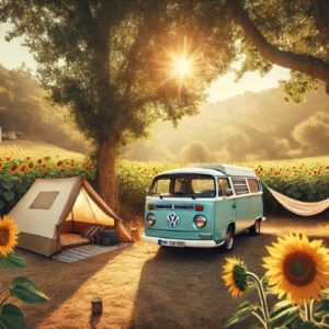 bring your own tent or campervan to participate in a retreat