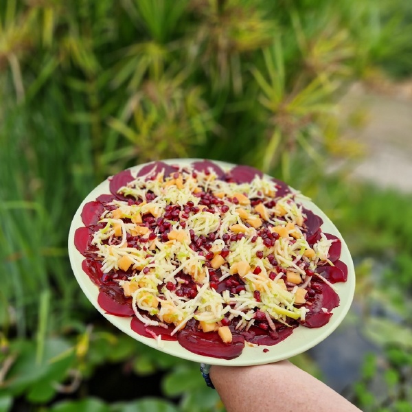 heerlijk eten tijdens je retraite bij Simply Canvas Farm in Frankrijk